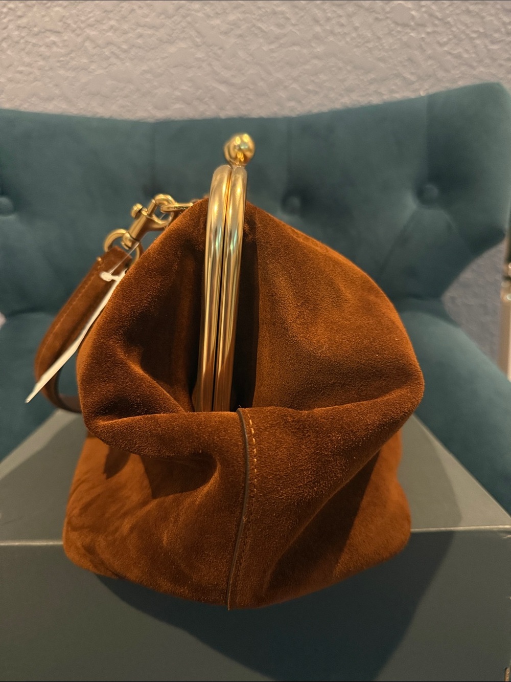 Kisslock Frame Bag 27 Brass/Warm Brown - Picture 8 of 12